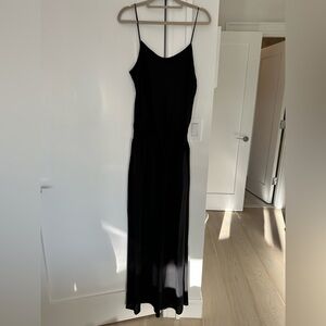 Theory Black Sleeveless Maxi Jumpsuit